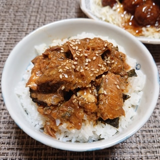 秒メニュー☆鯖の味噌煮缶ご飯(日本産国内製造)